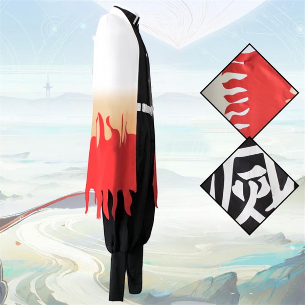 Purpose Reliable Anime Train Mugen Demon Slayer Rengoku Kyojuro Cosplay Costumes Kimetsu No Yaiba Adult Kids Wig Outfit - Image 4