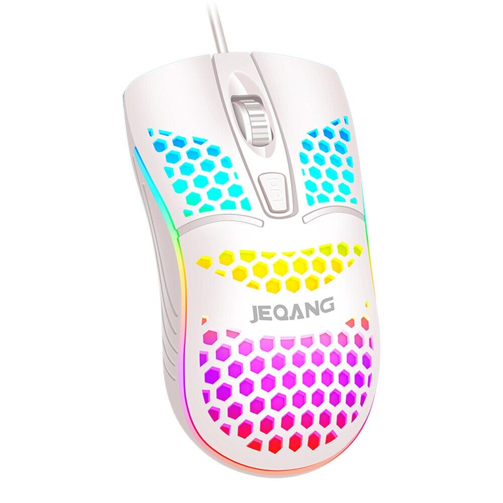 [NEW] Jeqang RGB JMG102 Wired Black / White GAMING MOUSE Shopee Malaysia