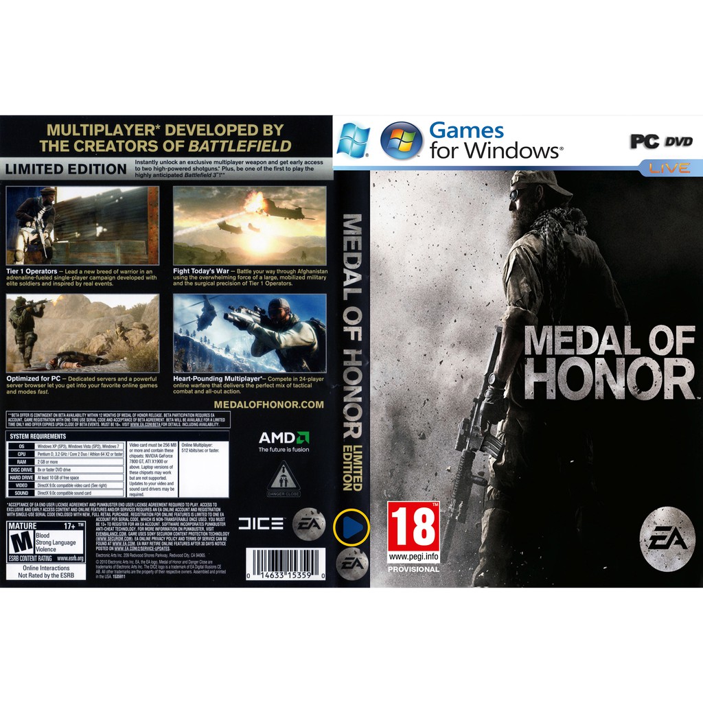 Medal Of Honor Pc Game Offline Dvd Installation Shopee Malaysia