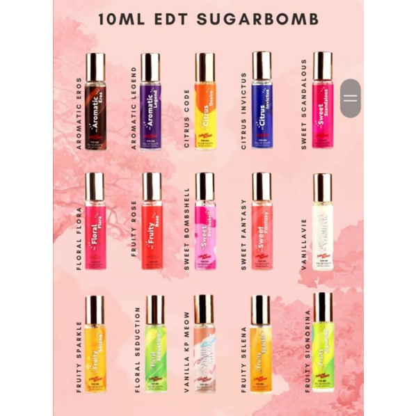 ORIGINAL SUGARBOMB EDT 10ML PERFUME FOR MEN & FOR WOMEN | Shopee Malaysia