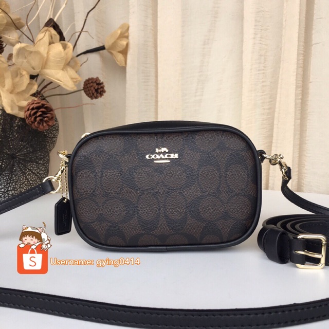 coach belt bag signature canvas