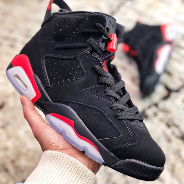 air jordan 6 black and red