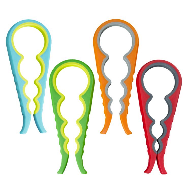 Kitchen 4 in 1 Multipurpose Manual Twist Anti Slip Can Lid Jar Bottle