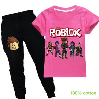 Roblox T Shirts Kids Long Pants Suit For Boys And Girls Two Pieces Cartoon Tee Shirt Gifts Shopee Malaysia - boys fortinet roblox 3d t shirt kids 100cotton fall o neck clothes roblox pattern shirt long sleeve