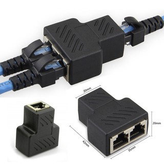 Ethernet Network Cable Connector Adapter RJ45 CAT5/6 Splitter 1 to 2