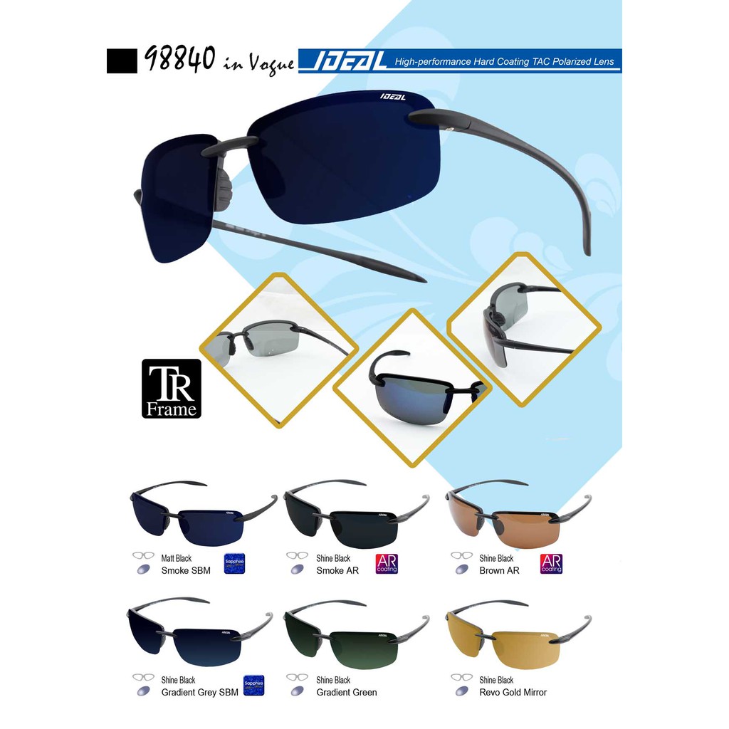 Ideal 98840 Unisex's HighPerformance Hard Coating TAC Polarized Lens