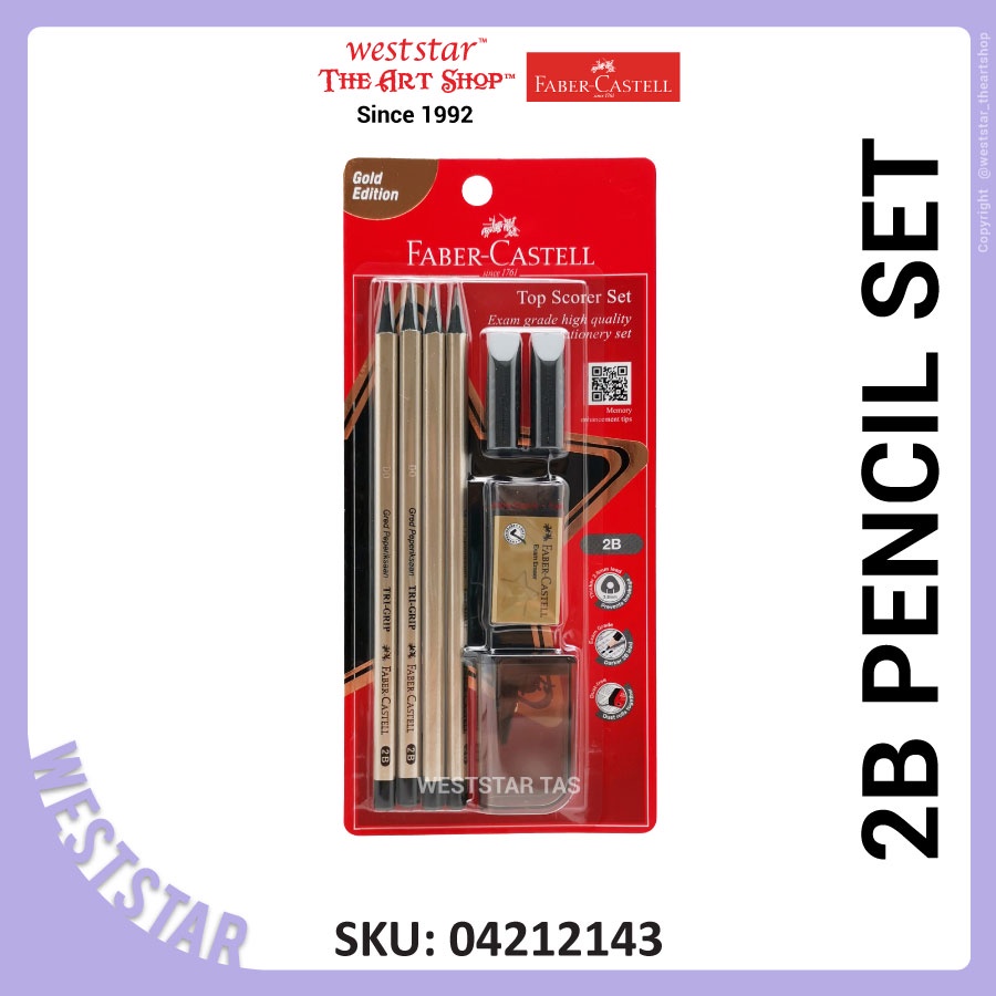 [Weststar TAS] Faber-Castell Tri Grip 2B Pencil Set, Top Scorer Set, Faber-Castell Pencil Set