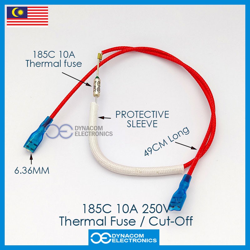 Rice Cooker Thermal Fuse 185C Degree 250V 10A Thermal Fuse CutOff