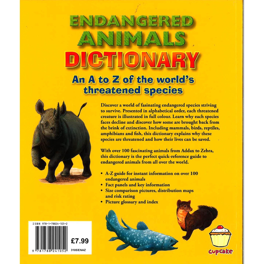 BBW) Endangered Animals Dictionary: An A To Z Of Threatened Species (ISBN:  9781788241052) | Shopee Malaysia