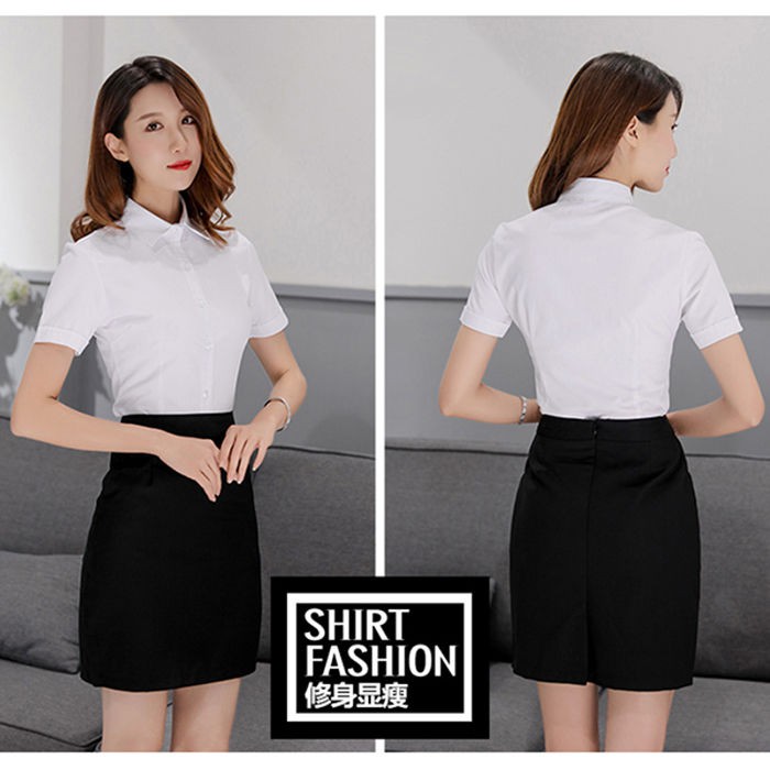 white shirt and black skirt formal