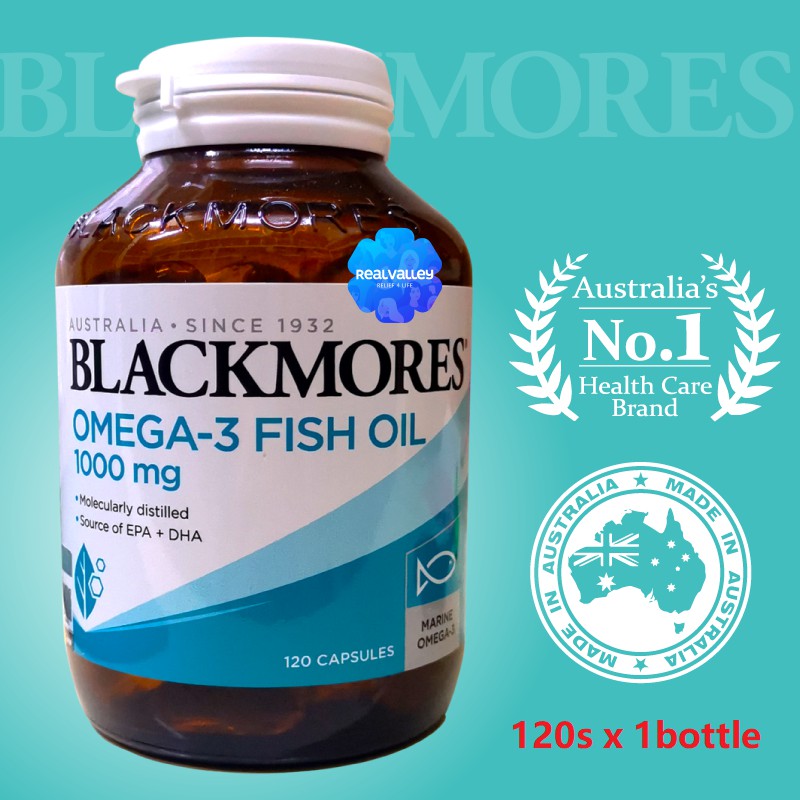 BLACKMORES Omega-3 Fish Oil 1000mg 120s / Omega 3 fish oil (100% Authentic from Australia 