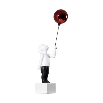 ツ Freight Free Simple Modern Balloon Boy Character Ornaments Nordic Model Room Light Luxury Sculpture Soft Decoration T Shopee Malaysia