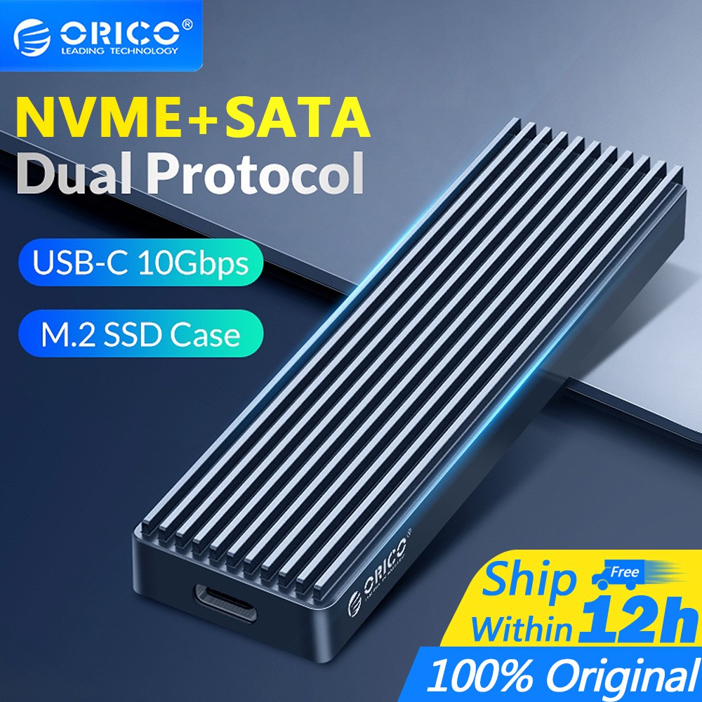 Orico Dual Protocol M2 Ssd Case Support M2 Nvme Ngff Sata Ssd Disk For Pcie M Key Bm Key Usb C 6180