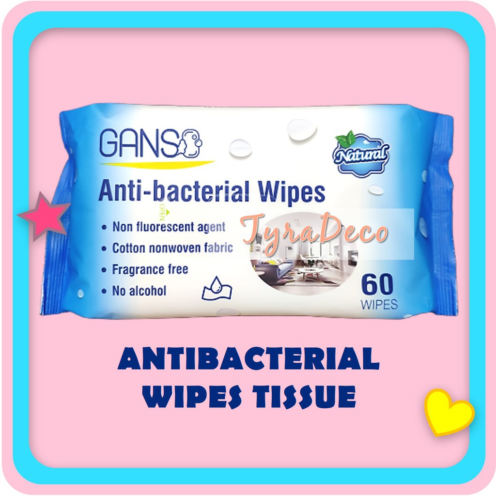 GANSO Antibacterial Wipes Tissue (60 wipes) | Tisu Basah