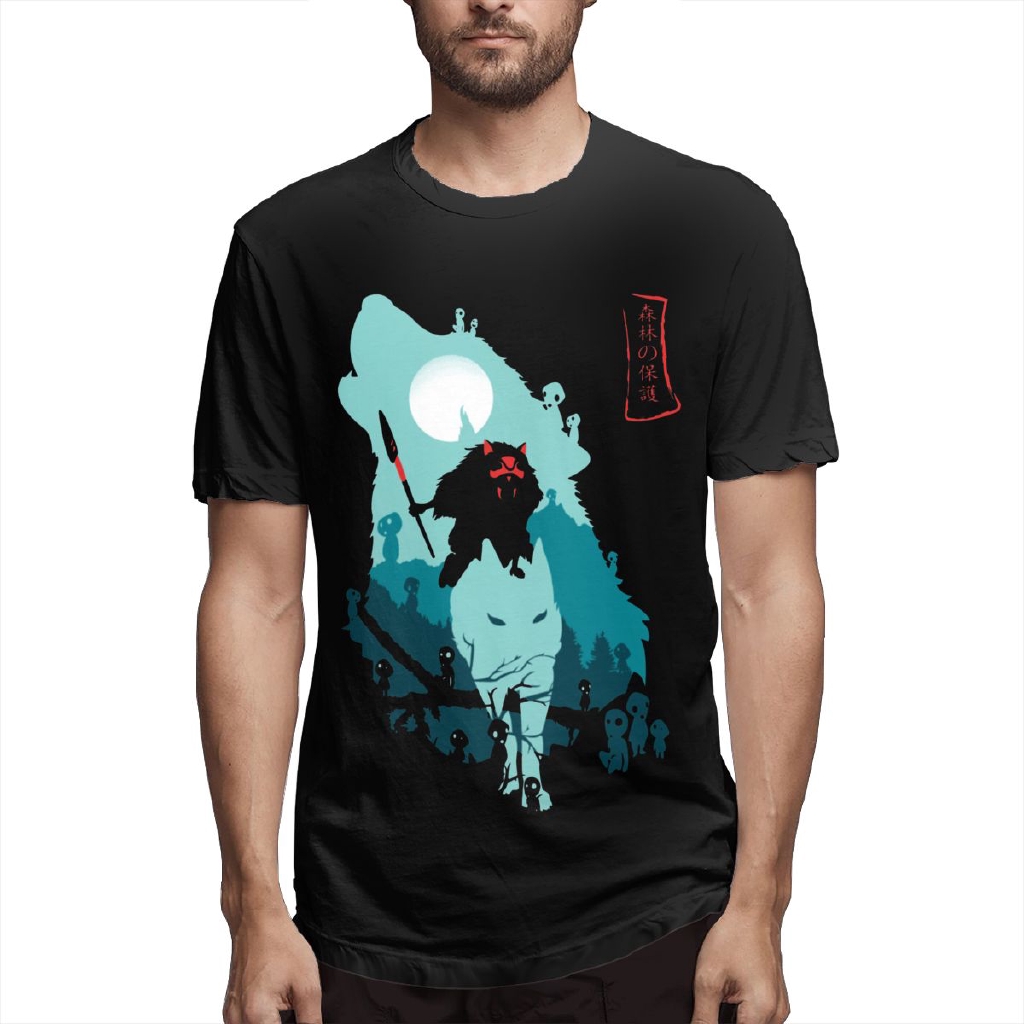 Mononoke T Shirt Princess Mononoke Tshirt Short Sleeve Funny Tee Shirt For Men Shopee Malaysia
