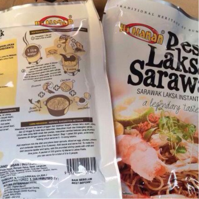 Pes Laksa Sarawak / Laksa Sarawak/ Brand Haji Manan 200g  Shopee 