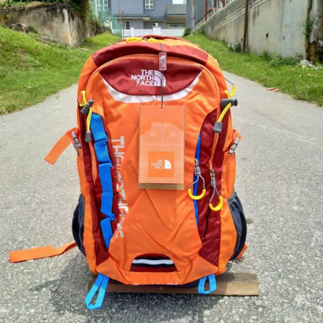 the north face backpack orange