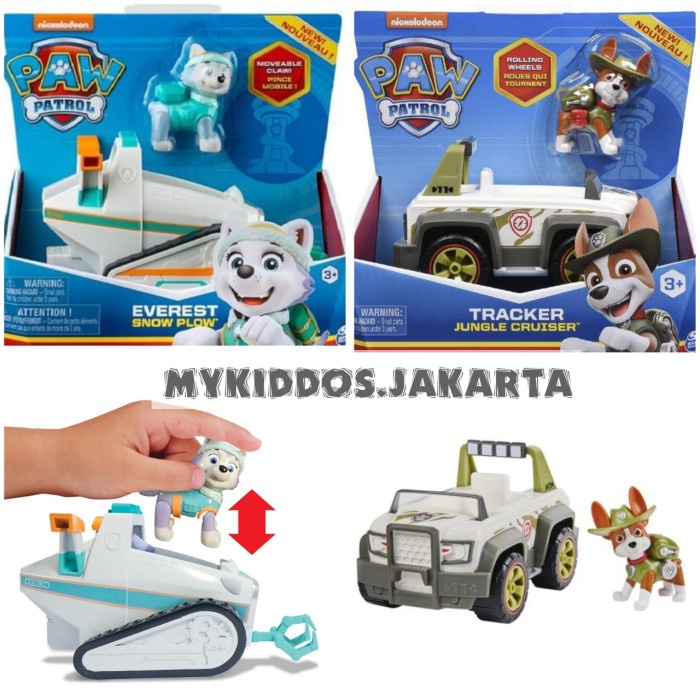 Newest Paw Patrol Figure Vehicle Tracker Jungle Cruiser Everest Snow Plow Kjkhk09 Shopee 6365