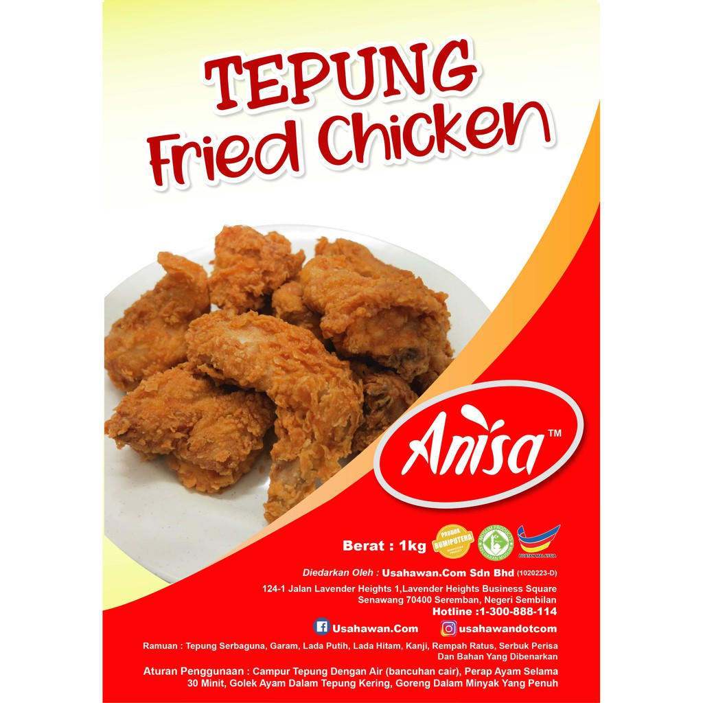 Tepung Ayam Goreng Original Berempah Anisa Halal dan ...