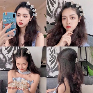 KMHO girl hair clip mini 4cm pearl side bangs hairpin ins fashion cute girl hair accessories korean fashion hair clip