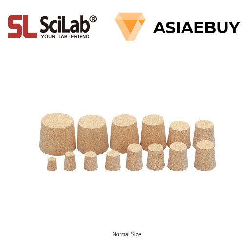 SciLab® Cork Stopper ( 5~10/Pk. ), Air Permeable, Superior Grade Corks Made of Eco Friendly Materials (Normal Size)