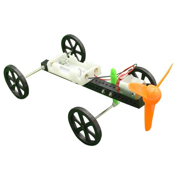 [Ready Stock] STEM DIY Wind Power Car, Assembled Wind Power Car, Vehicle Model Science Teaching Education Kids Toy