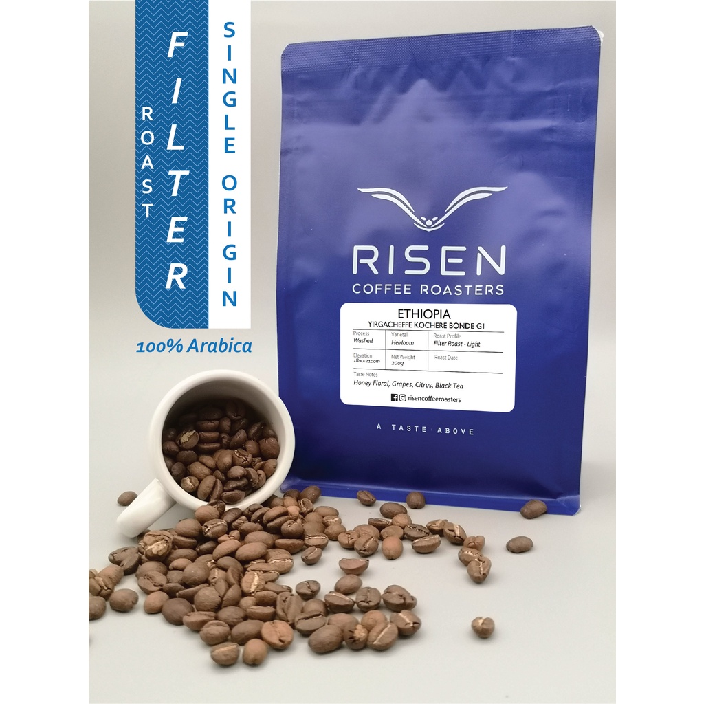 [Filter Roast] Ethiopia Yirgacheffe Kochere Bonde G1 200g - Single Origin Specialty Coffee [Risen Coffee Roasters]