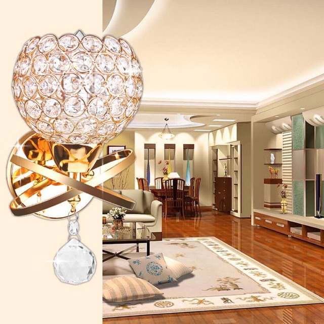 Crystal wall light modern wall lamp crystal pendant wall light holder