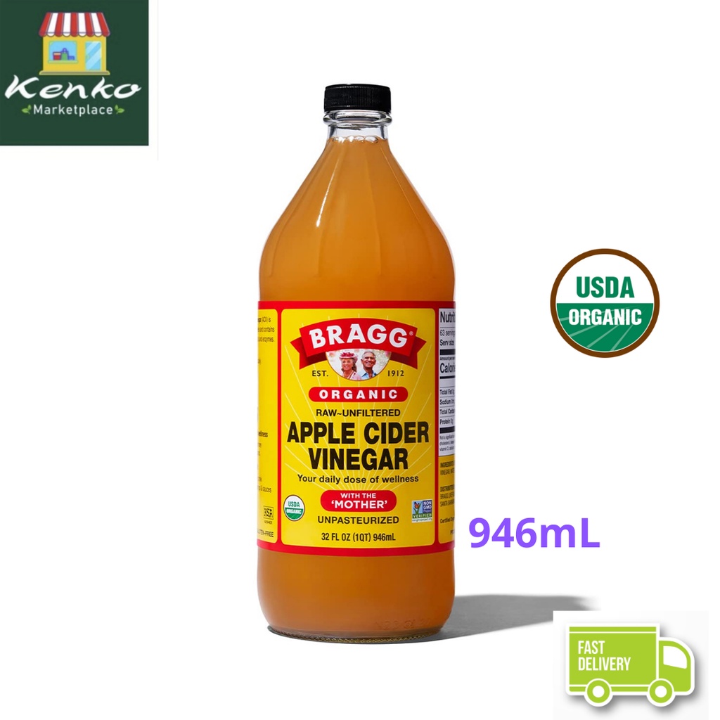 BRAGG ORGANIC APPLE CIDER VINEGAR (946ML) | Shopee Malaysia