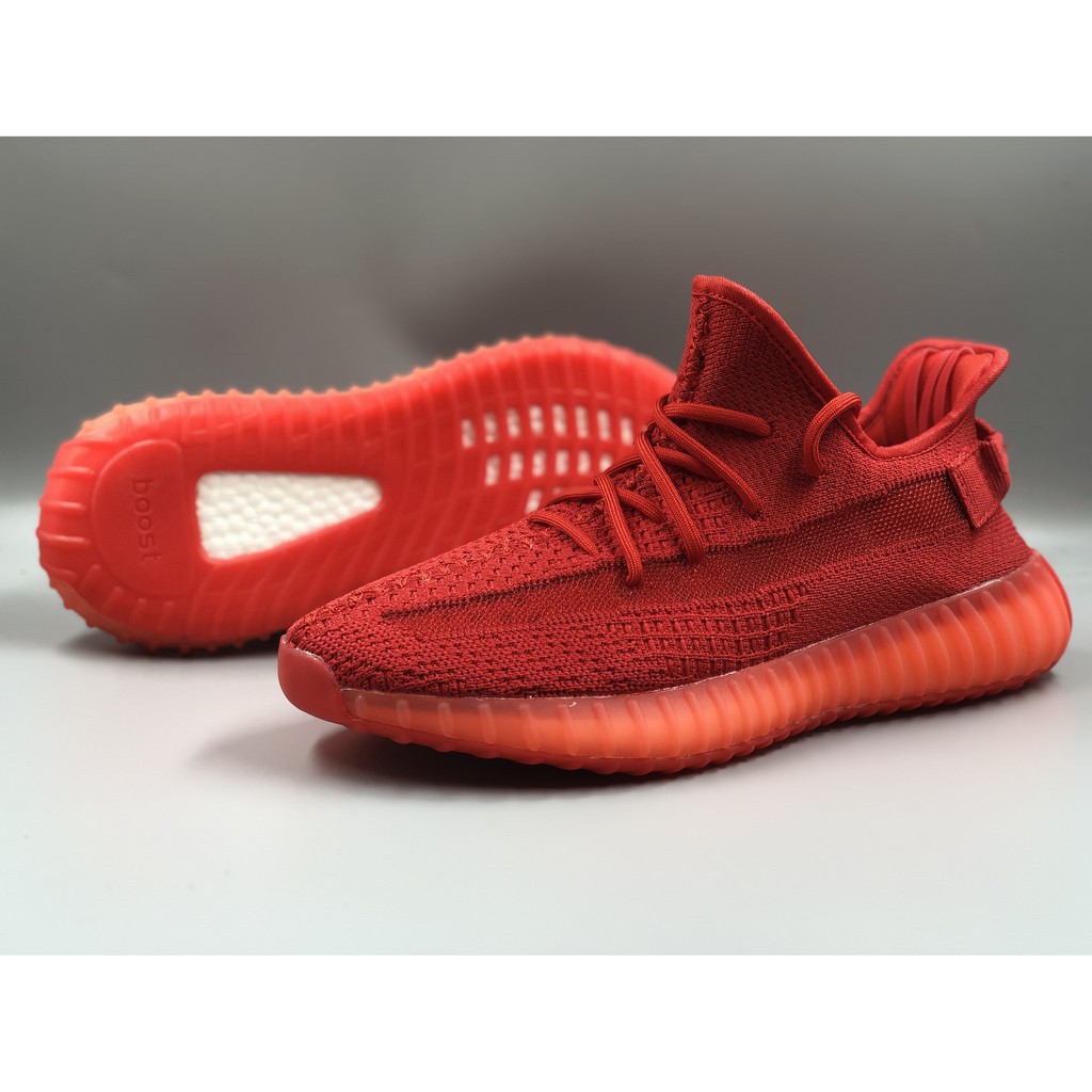 all red yeezy boost