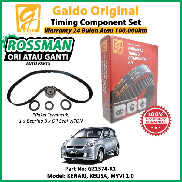 Perodua Kenari Kelisa Myvi 1 0 Gaido Original Timing Belt Kit Set Gz1574 K1 Shopee Malaysia