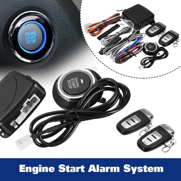 9PCS Car SUV Engine Push Start Button Ignition Starter Keyless Entry