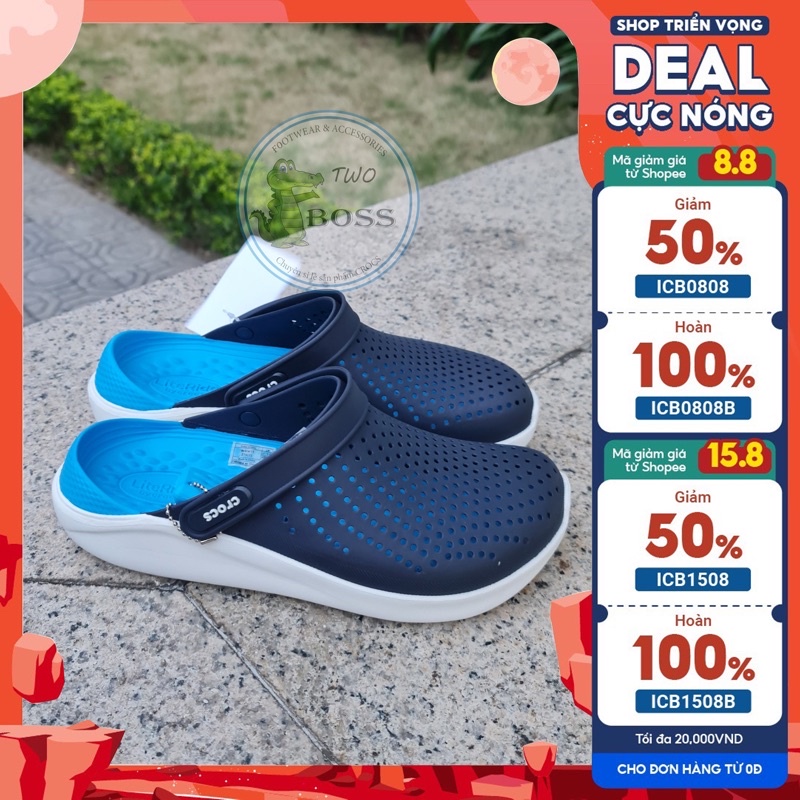 Crocs Literide Slippers With NAVY Blue Sole Vietnamese Exported Product