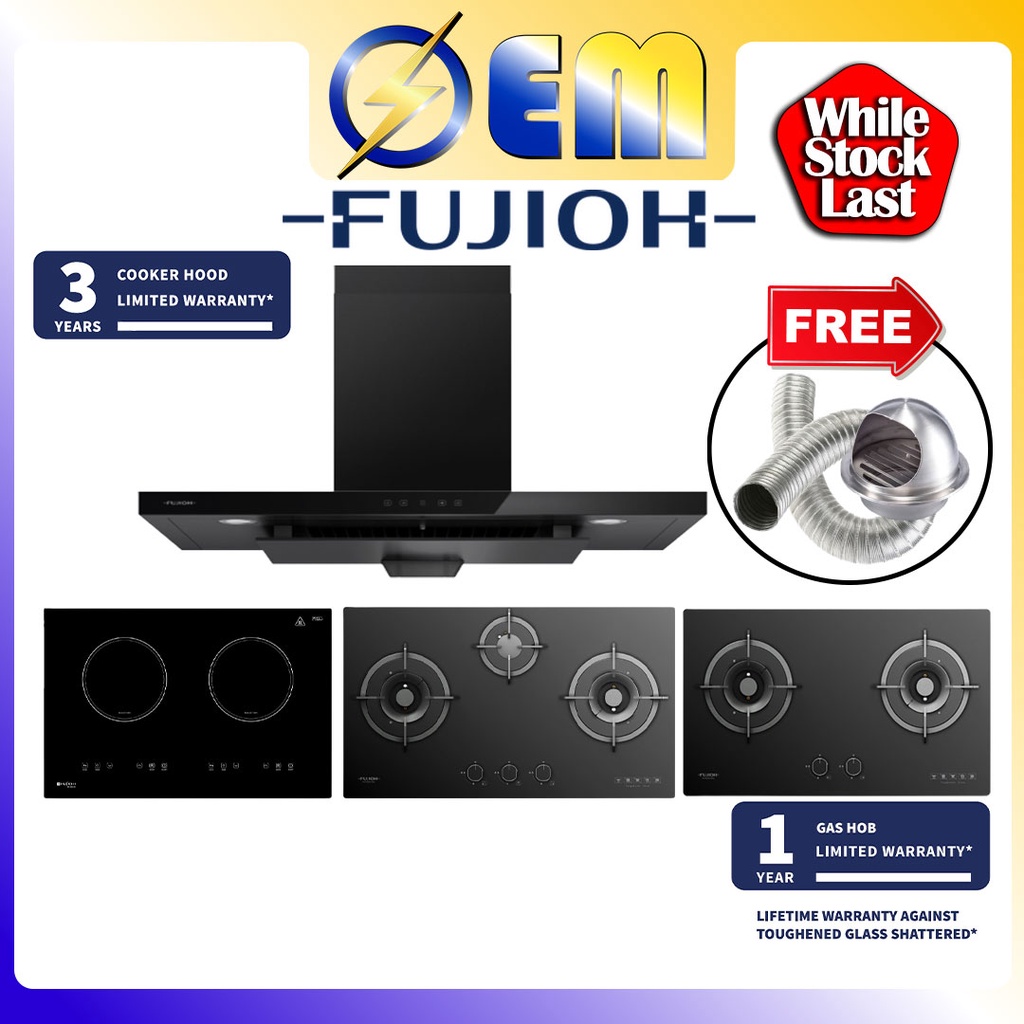 FUJIOH Chimney Cooker Hood & Hob Combo LIMITED TIME SALES While Stock