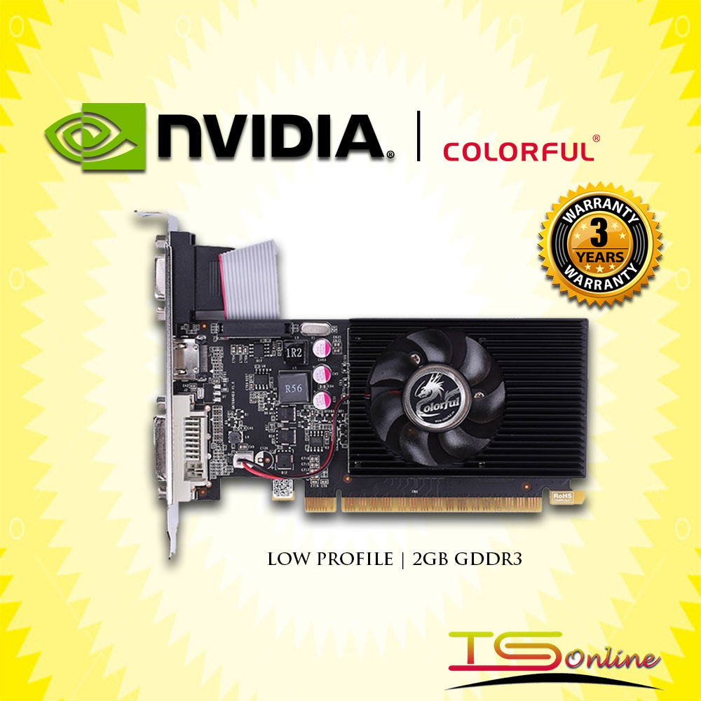 Colorful GeForce GT710 2GD3-V (LOW PROFILE) / GT730 2GD3-V Graphic Card ...