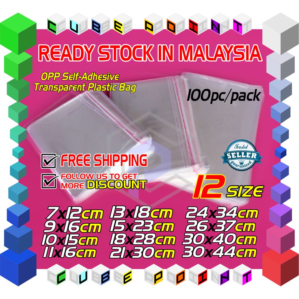 100pcs Plastik Tudung Plastic Baju  Packaging Plastic Baju  