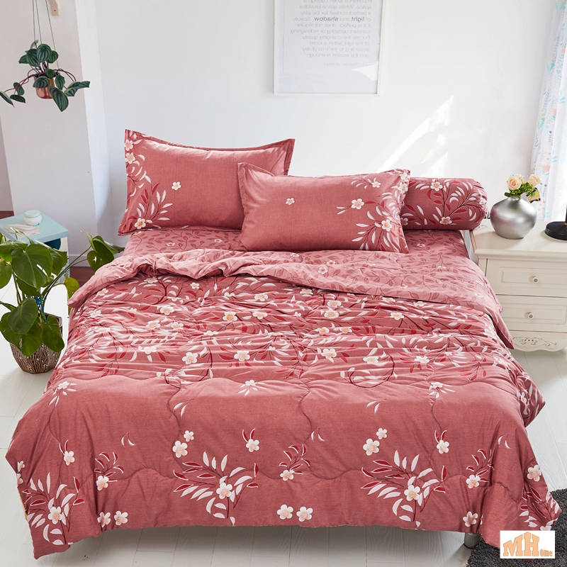 Maylee 5 in 1 Pink Floral Comforter Set Cadar Bergetah ...