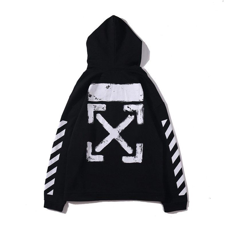 off white striped sweatshirt