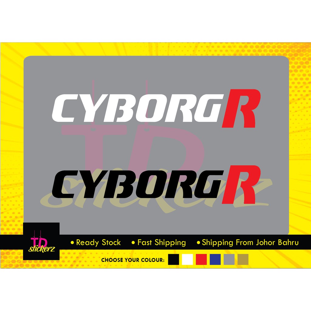 Cyborg R Car Sticker Shopee Malaysia