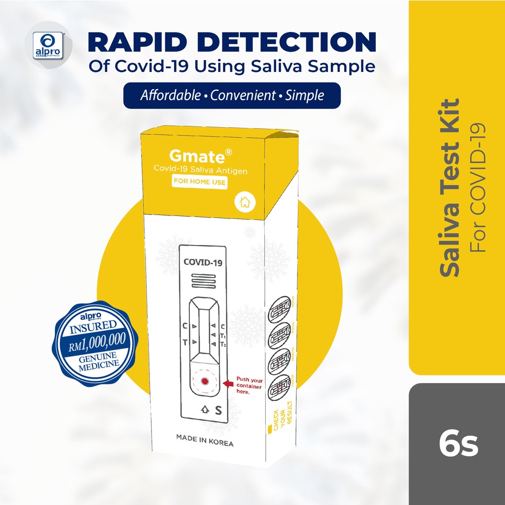 Gmate Covid19 Saliva Antigen Test Kit (6's) Shopee Malaysia