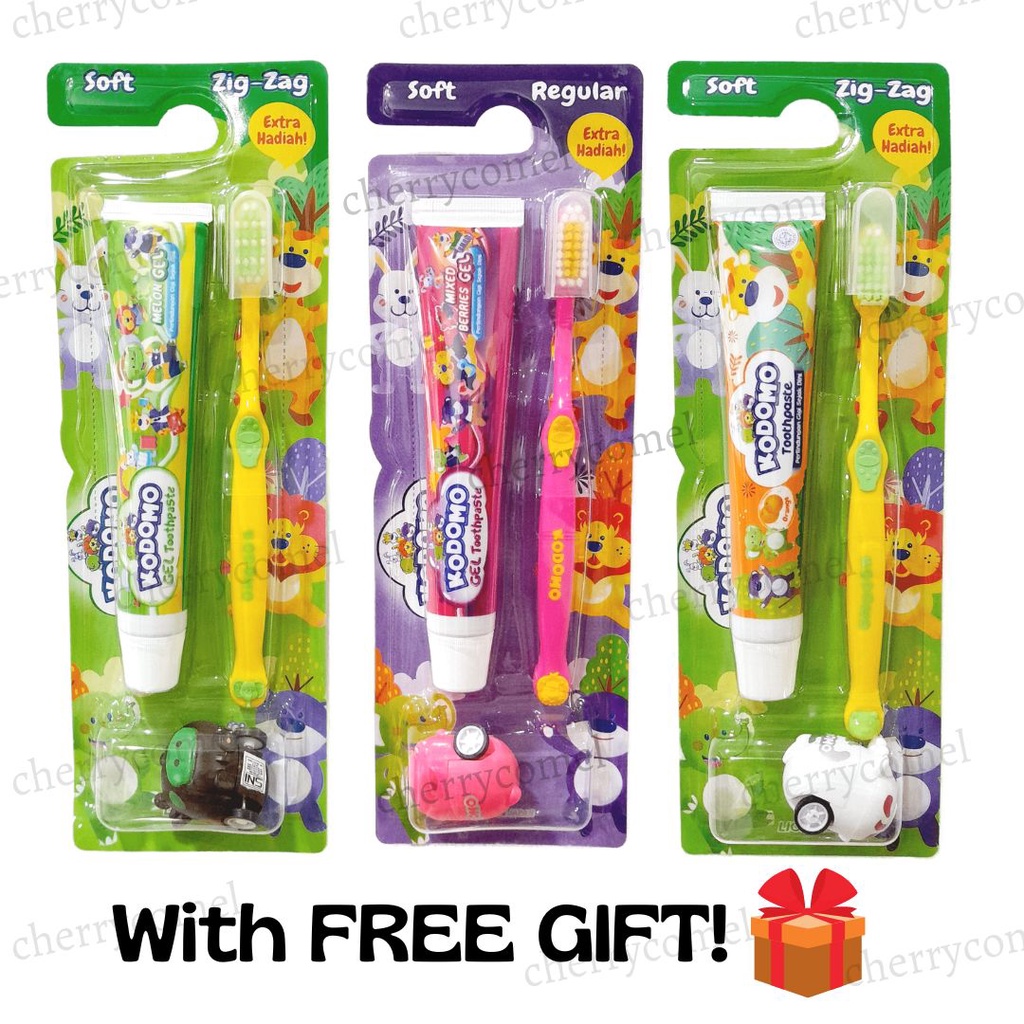 Kodomo Kids Toothpaste and Toothbrush Set Children Oral Care Set Berus Gigi Ubat Gigi Kanak