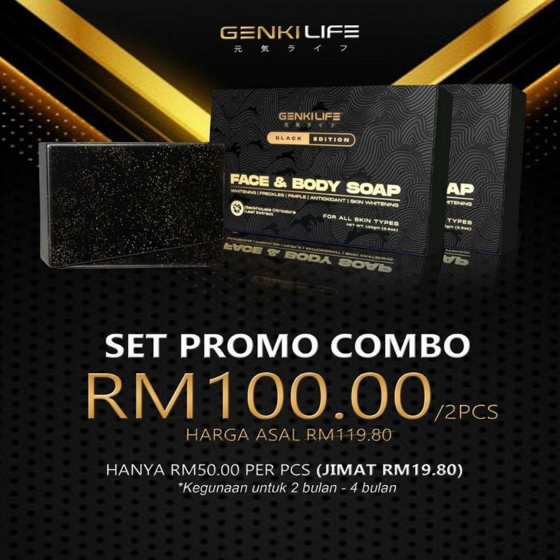 Ready Stock (PROMO) GENKILIFE ORIGINAL SOAP VIRAL ZIZAN RAZAK SABUN DAKI BERKESAN