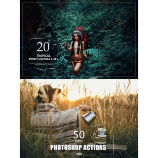 50 Travel Photoshop Actions+20 Tropical LUTs Pack [download]