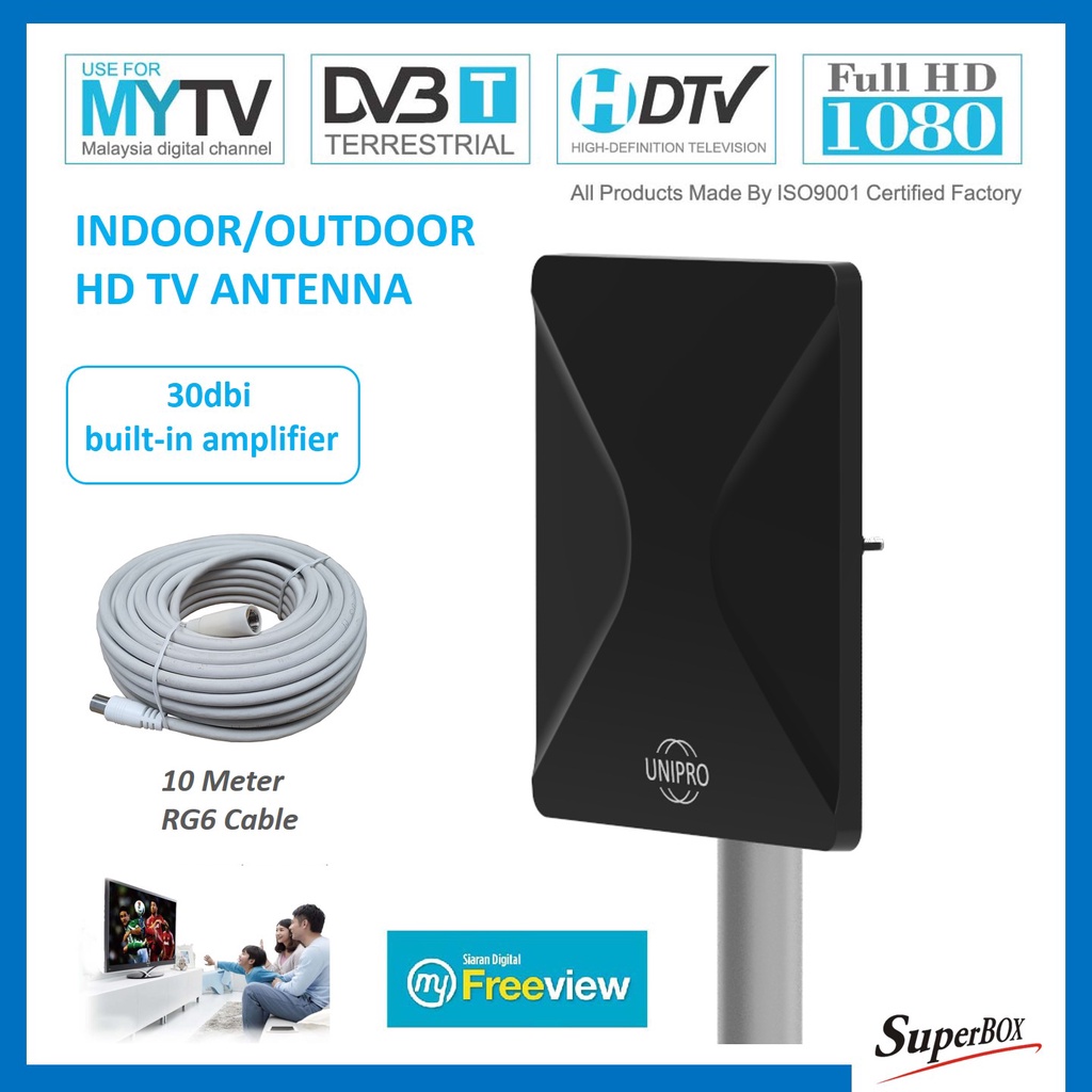 UHF HDTV DVB T2 Mytv brand Freeview Indoor And Outdoor Digital HD