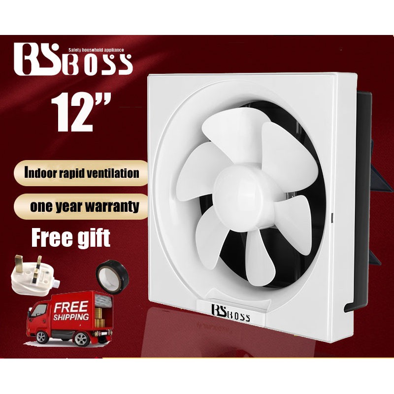 Bs 12 Inches Bedroom Living Room Toilet Kitchen Guest Room Exhaust Fan Ventilator Air Ejector Fan