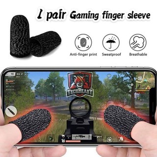 (1 PAIR) Sweatproof Mobile Phone Game Finger Sleeve Controller Breathable Non Slip Touch