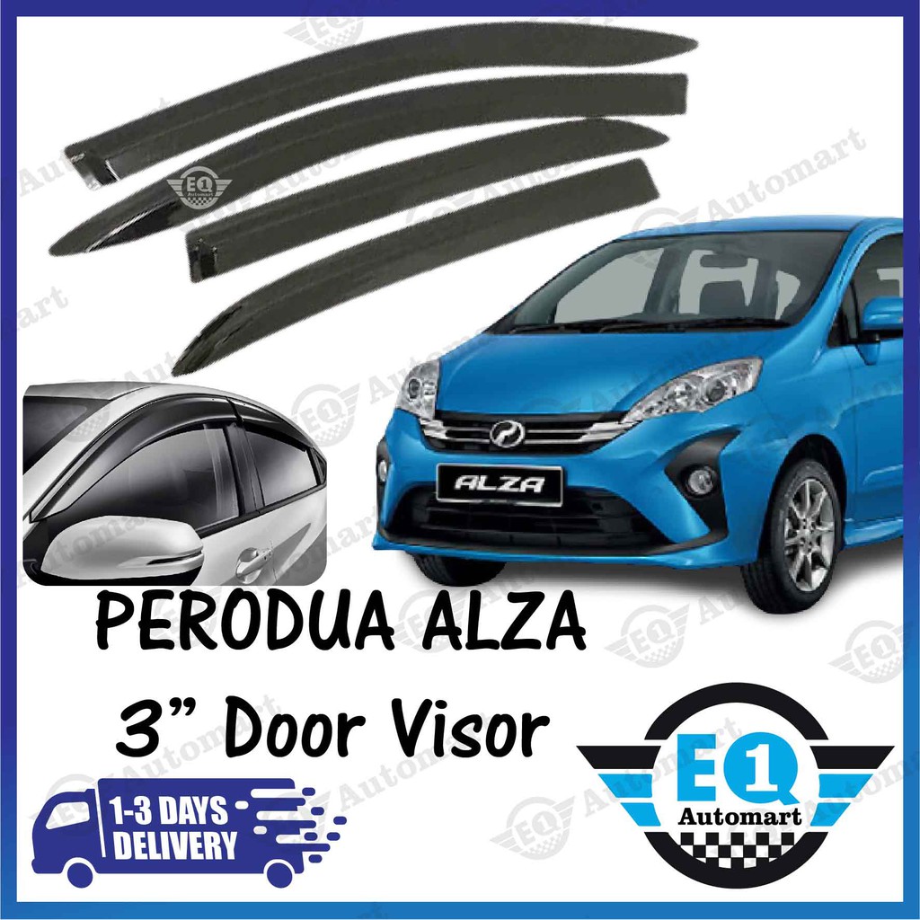 Perodua Alza Door Visor Mugen Air Press 3 Inch
