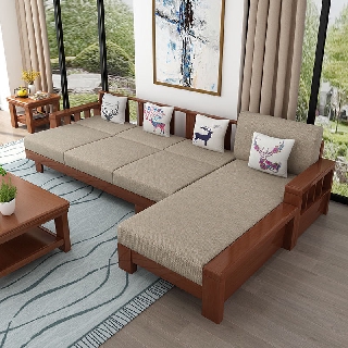 Sofa kayu oak sofa pepejal Gaya Cina musim sejuk dan musim Sofa kayu oak sofa pepejal Gaya Cina musim sejuk dan musim