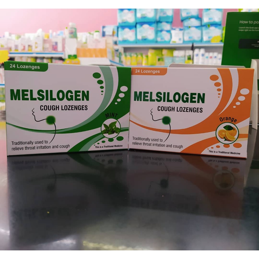 MELSILOGEN Cough Lozenges 24 Lozenges (Flavour Mint & Orange