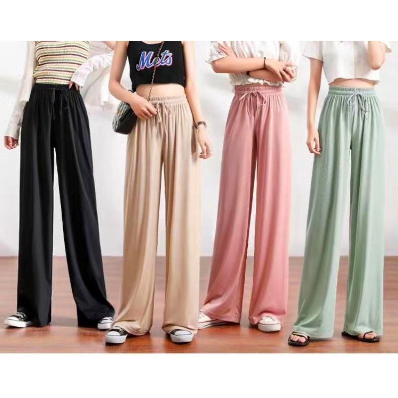 [Ready Stock] Korean wide leg pants high waist slim casual loose ...